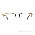 Verres de lunettes de lunettes de lunettes en métal de luxe